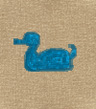 Grey Duck Garlic, blue duck